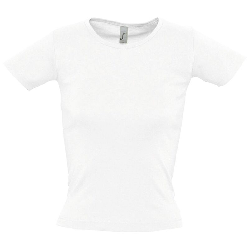 Футболка женская с круглым вырезом Lady 220 белая арт.1372.60