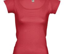 Футболка женская Melrose 150 с глубоким вырезом, красная арт.1832.50