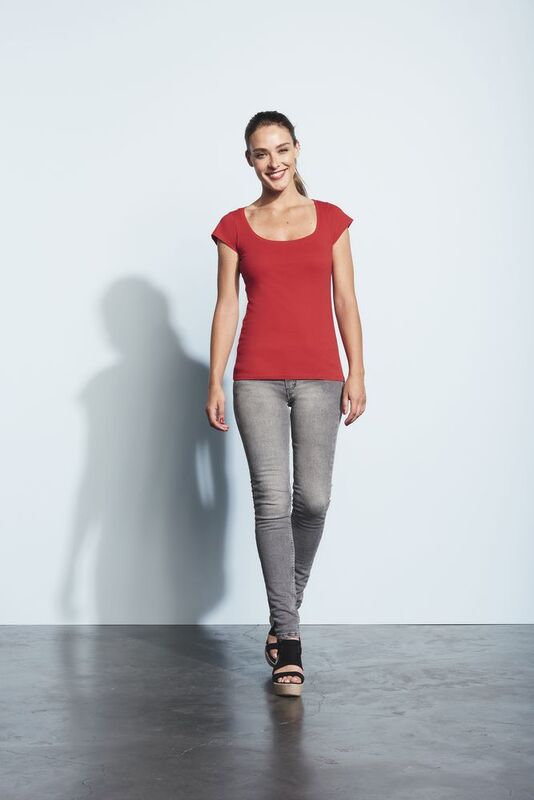 Футболка женская Melrose 150 с глубоким вырезом, лимонно-желтая арт.1832.89