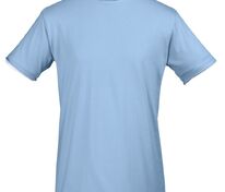 Футболка мужская с контрастной отделкой Madison 170, голубой/белый арт.1834.14