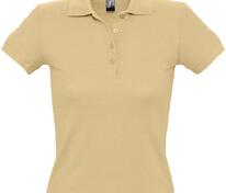 Рубашка поло женская People 210, бежевая арт.1895.10