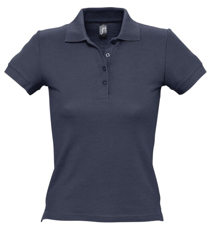 Рубашка поло женская People 210, темно-синяя (navy) арт.1895.40