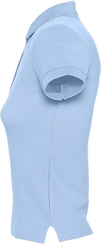 Рубашка поло женская People 210, голубая арт.1895.14