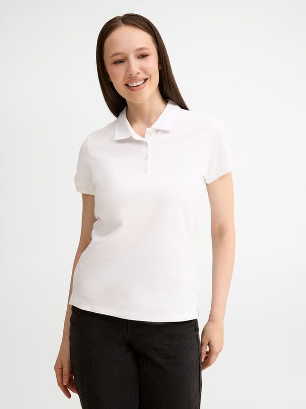 Рубашка поло женская People 210, белая арт.1895.60
