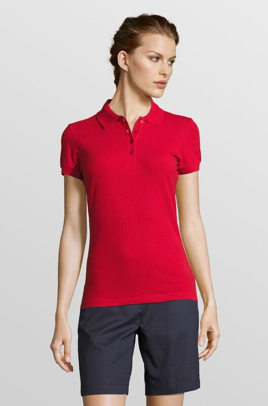 Рубашка поло женская People 210, красная арт.1895.50