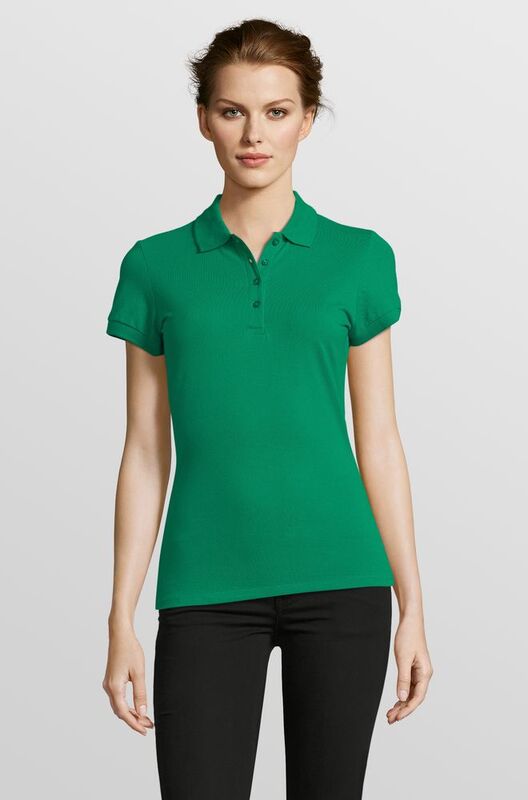 Рубашка поло женская People 210, ярко-зеленая арт.1895.92