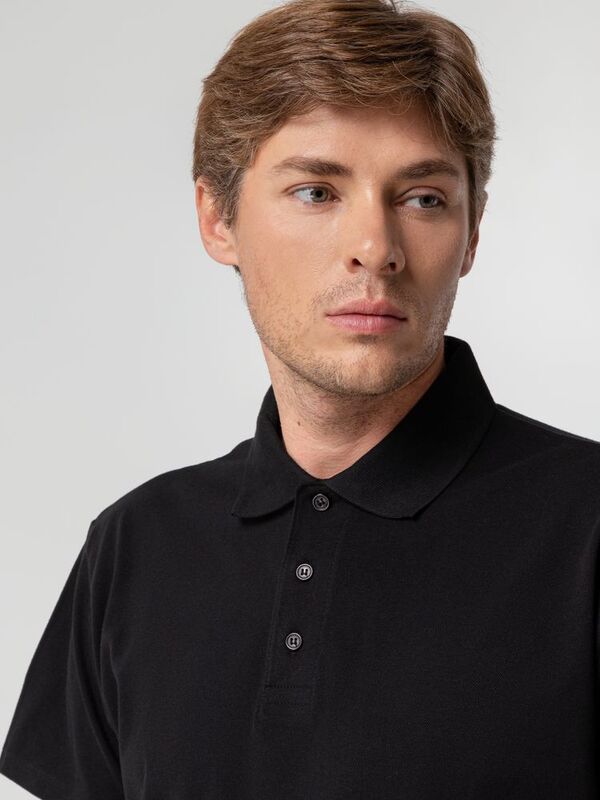 Рубашка поло мужская Spring 210, черная арт.1898.30