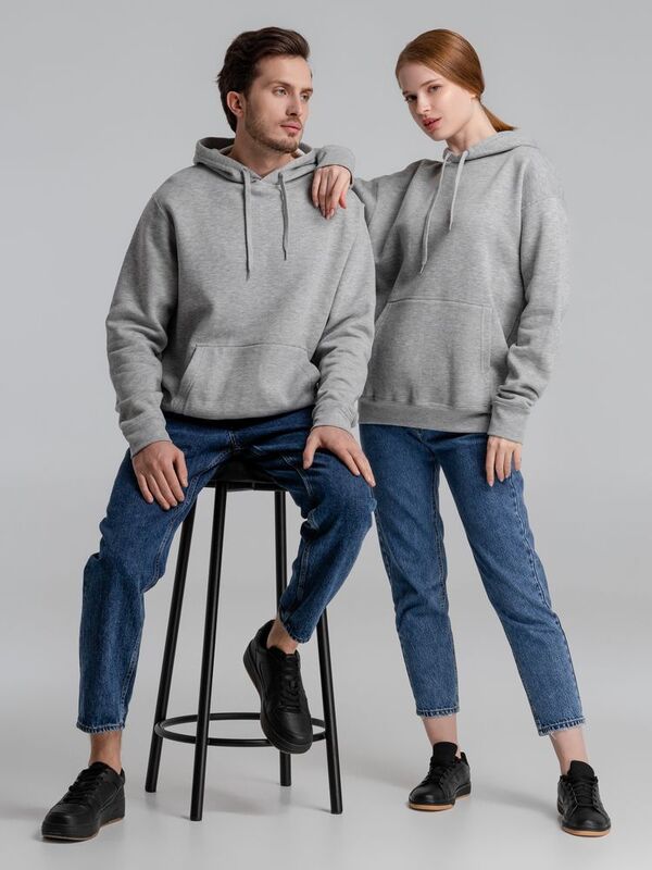 Толстовка с капюшоном Slam 320, серый меланж арт.2401.11