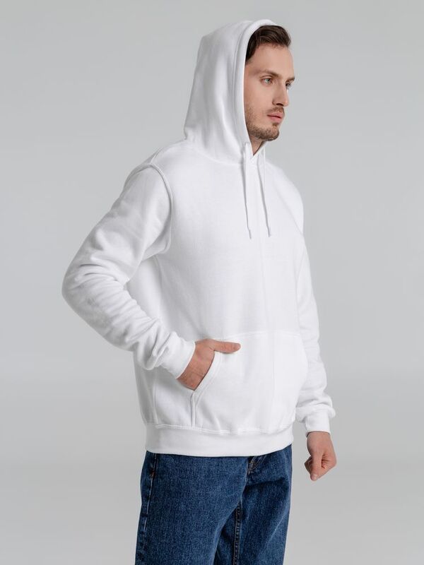 Толстовка с капюшоном Slam 320, белая арт.2401.60