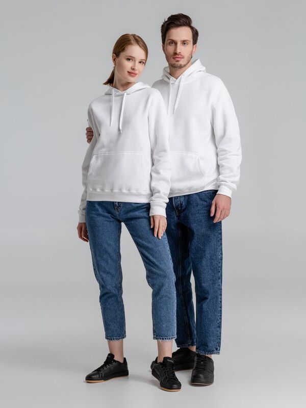 Толстовка с капюшоном Slam 320, белая арт.2401.60