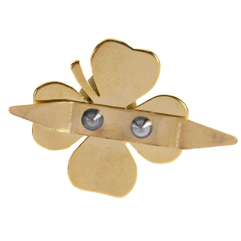 Шильдик &laquo;Счастливый клевер&raquo;, золотистый арт.16476.00