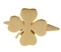 Шильдик &laquo;Счастливый клевер&raquo;, золотистый арт.16476.00