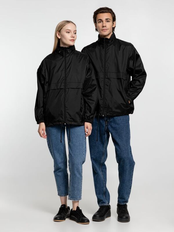 Ветровка из нейлона Surf 210, черная арт.1384.30