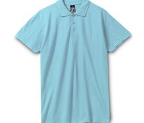 Рубашка поло мужская Spring 210, бирюзовая арт.1898.42