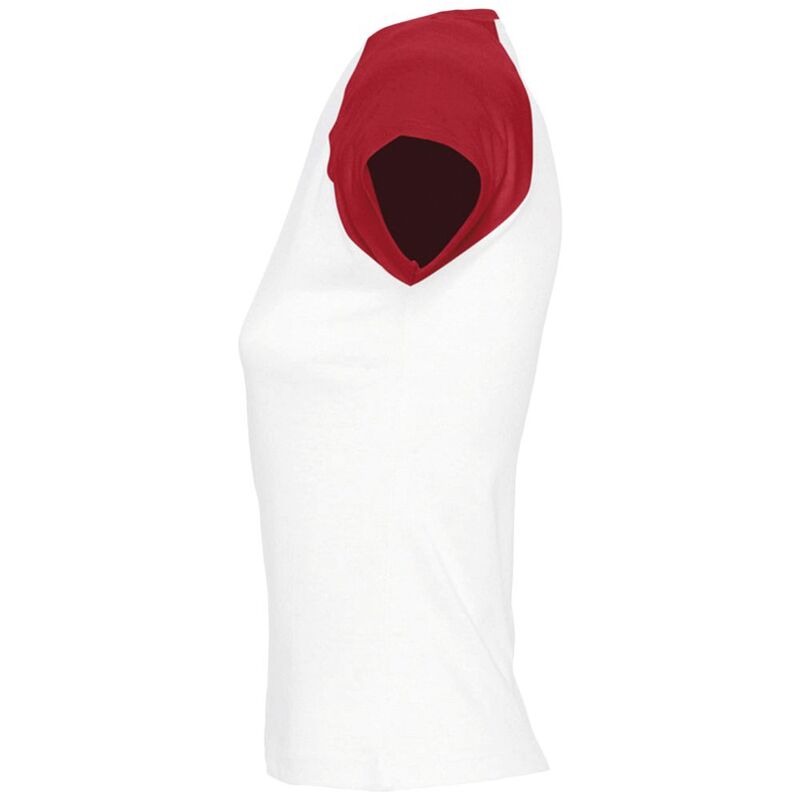 Футболка женская Milky 150, белая с красным арт.4381.65