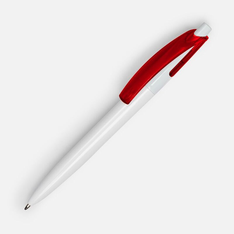 Ручка шариковая Bento, белая с красным арт.4708.65