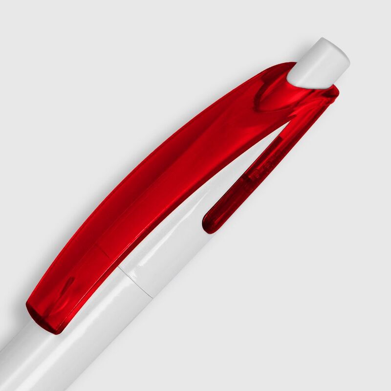 Ручка шариковая Bento, белая с красным арт.4708.65