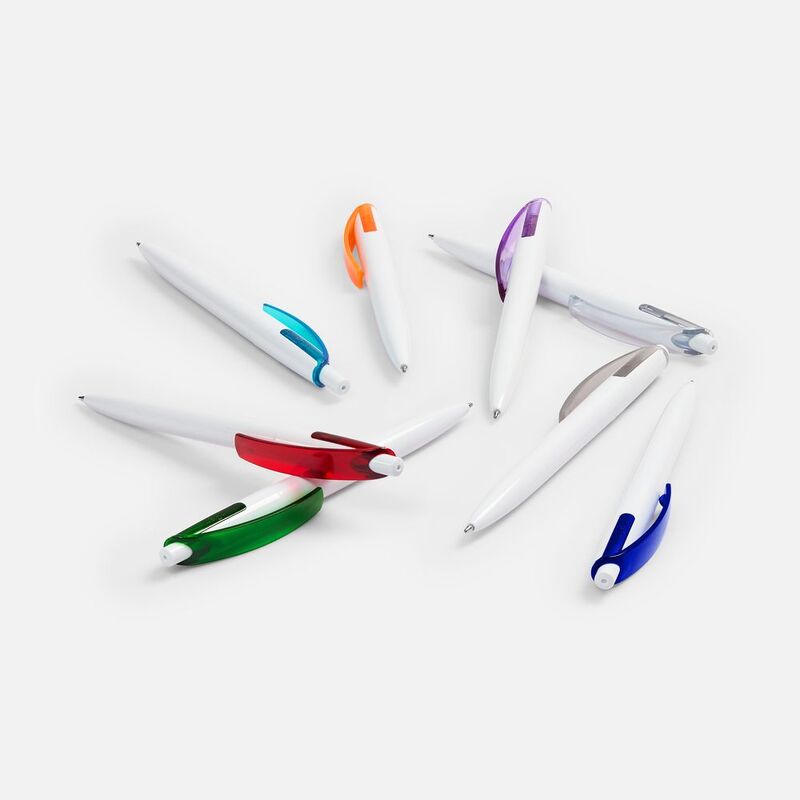 Ручка шариковая Bento, белая с зеленым арт.4708.69