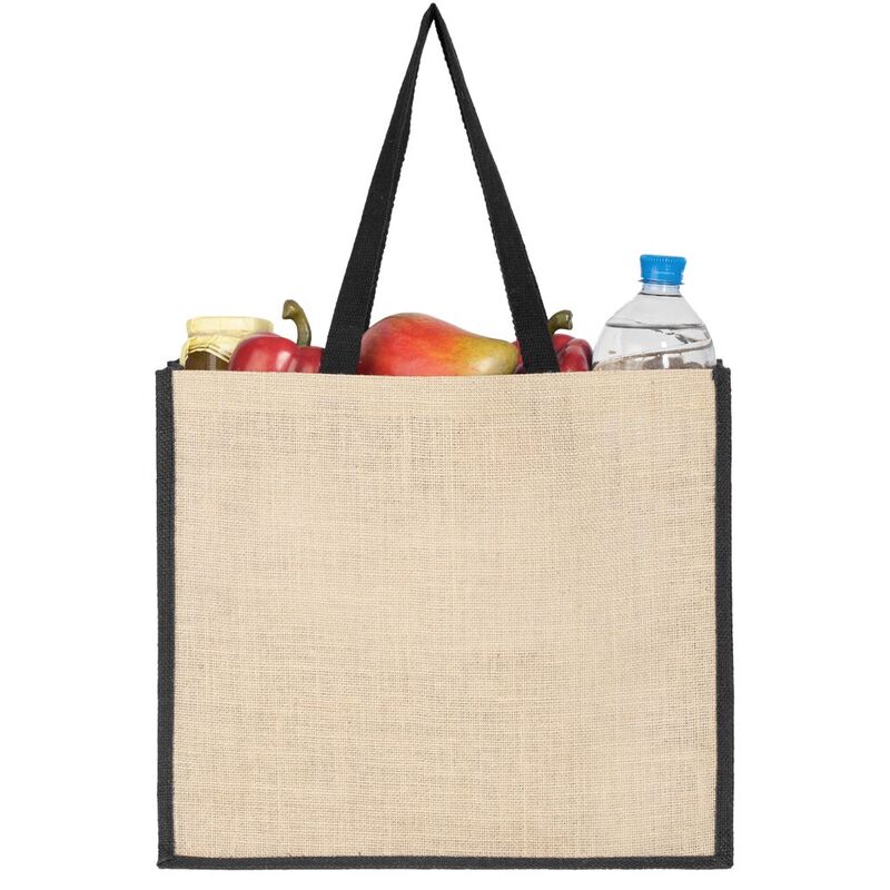 Холщовая сумка для покупок Bagari с черной отделкой арт.4866.30