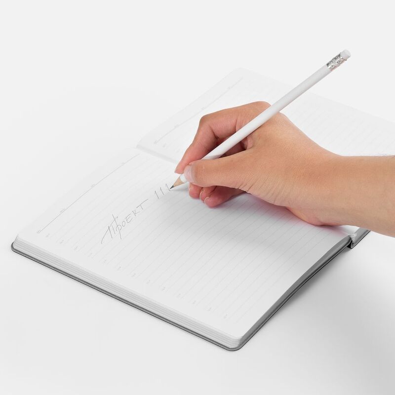 Карандаш простой Hand Friend с ластиком, белый арт.5002.60