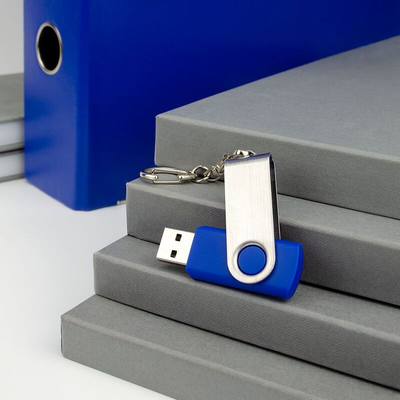 Флешка Twist, синяя, 8 Гб арт.4437.48