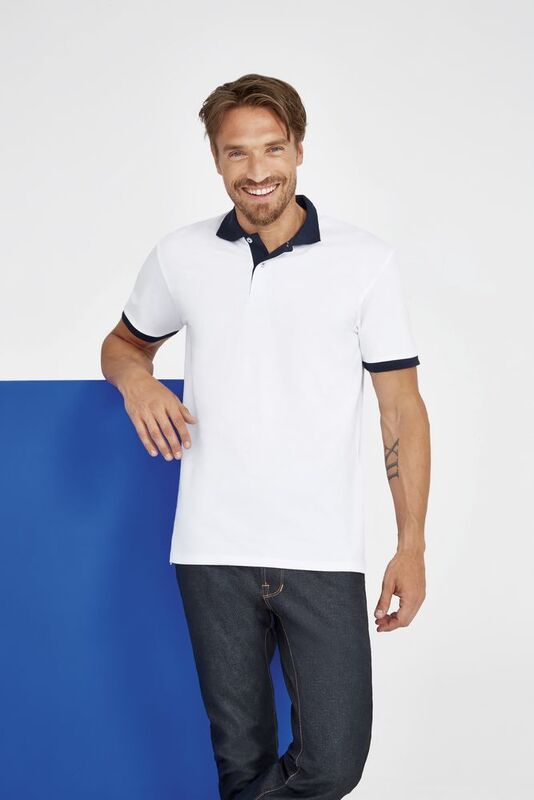 Рубашка поло Prince 190, зеленое яблоко с темно-синим арт.6085.94