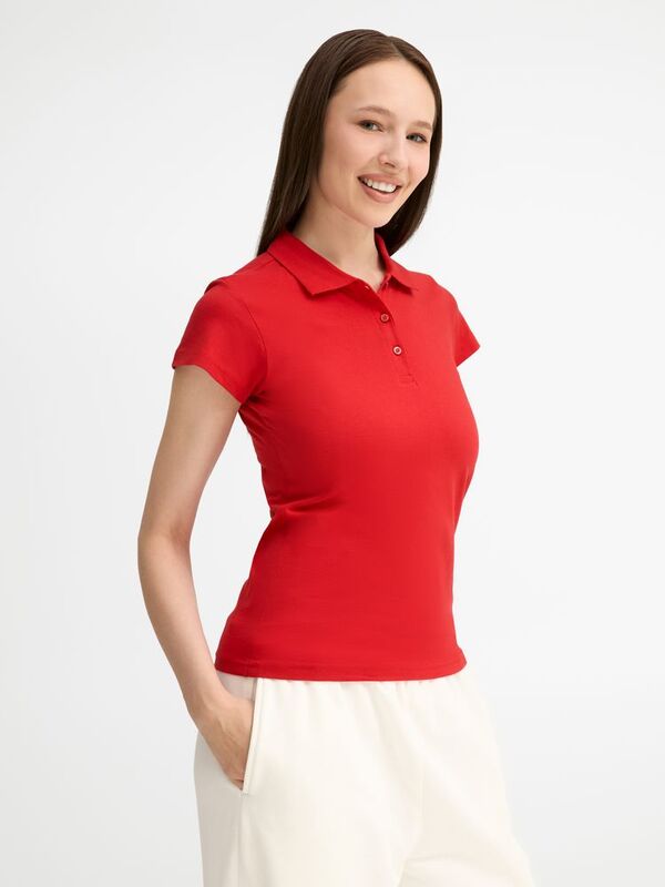 Рубашка поло женская Prescott Women 170, красная арт.6087.50
