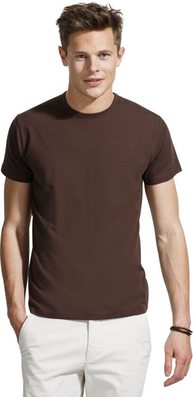 Футболка мужская Milano 190, темно-коричневая (шоколад) арт.4380.59