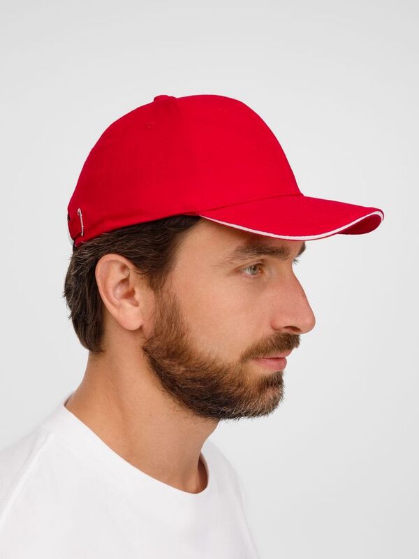 Бейсболка Buffalo, красная с белым арт.6404.56
