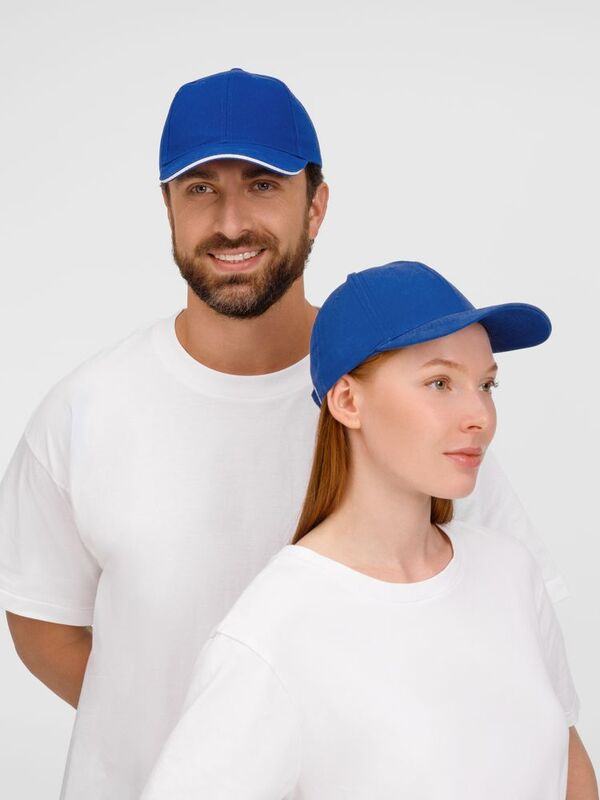 Бейсболка Buffalo, ярко-синяя с белым арт.6404.46