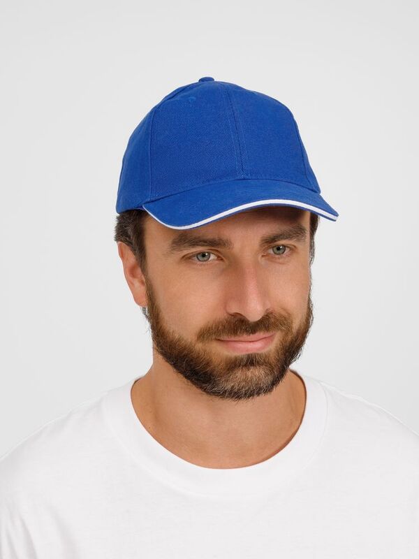 Бейсболка Buffalo, ярко-синяя с белым арт.6404.46