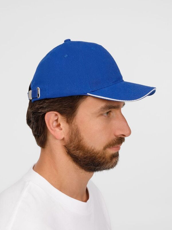 Бейсболка Buffalo, ярко-синяя с белым арт.6404.46