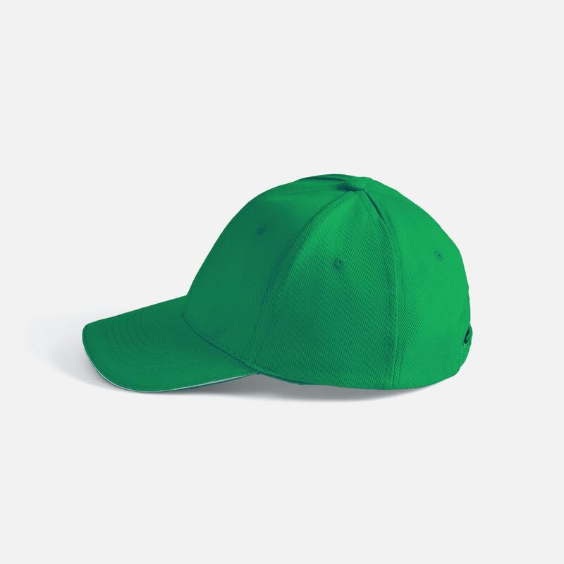 Бейсболка Buffalo, ярко-зеленая с белым арт.6404.96