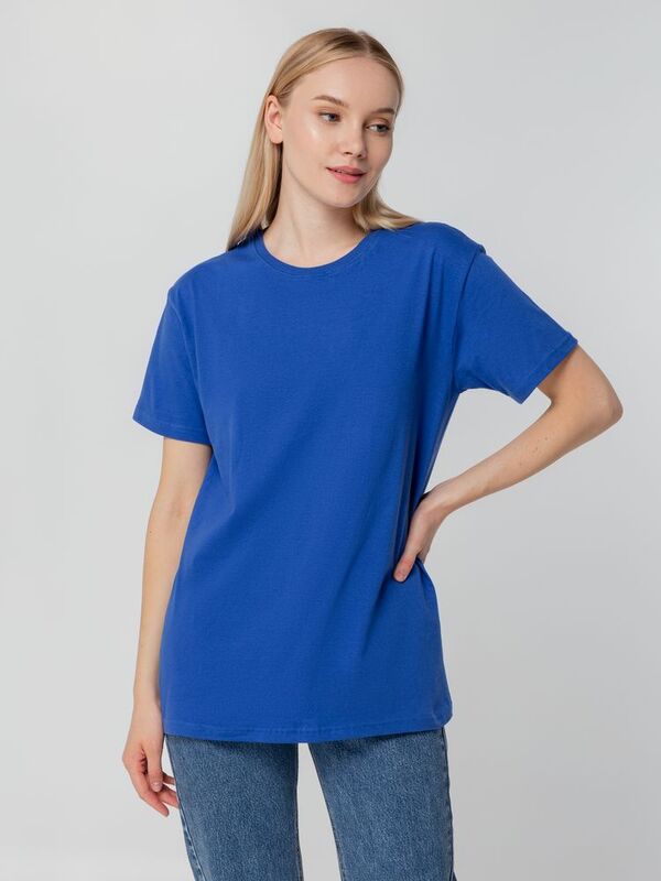 Футболка унисекс T-bolka 140, ярко-синяя арт.5190.44