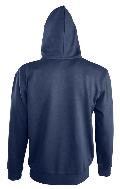 Толстовка мужская на молнии Soul Men 290 с контрастным капюшоном, темно-синяя арт.5234.40