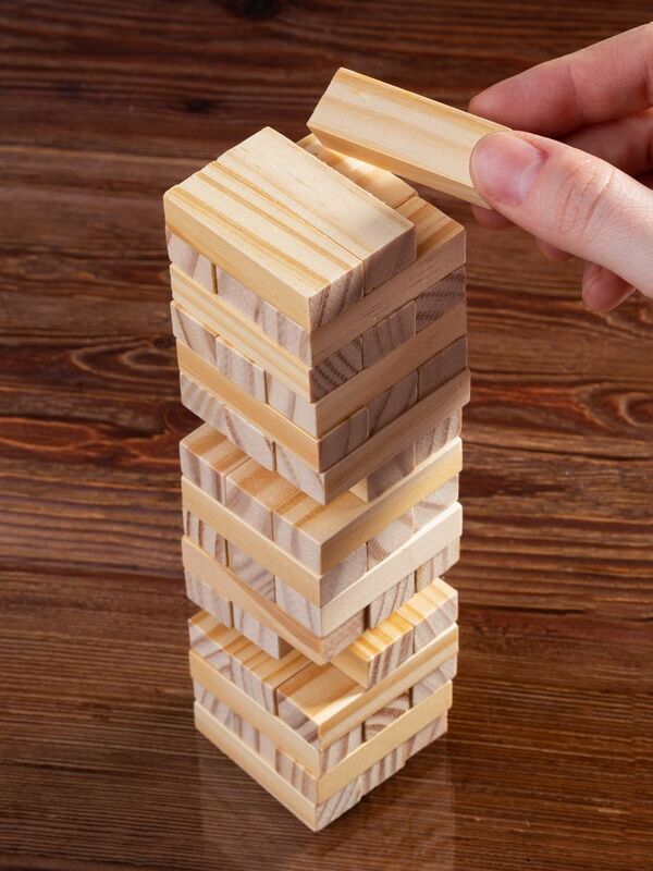 Игра &laquo;Деревянная башня мини&raquo;, неокрашенная арт.5351.00