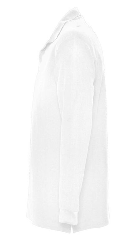 Рубашка поло мужская с длинным рукавом Star 170, белая арт.5420.60