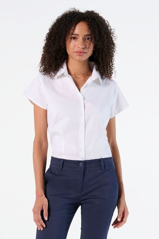 Рубашка женская с коротким рукавом Excess, голубая арт.2511.14