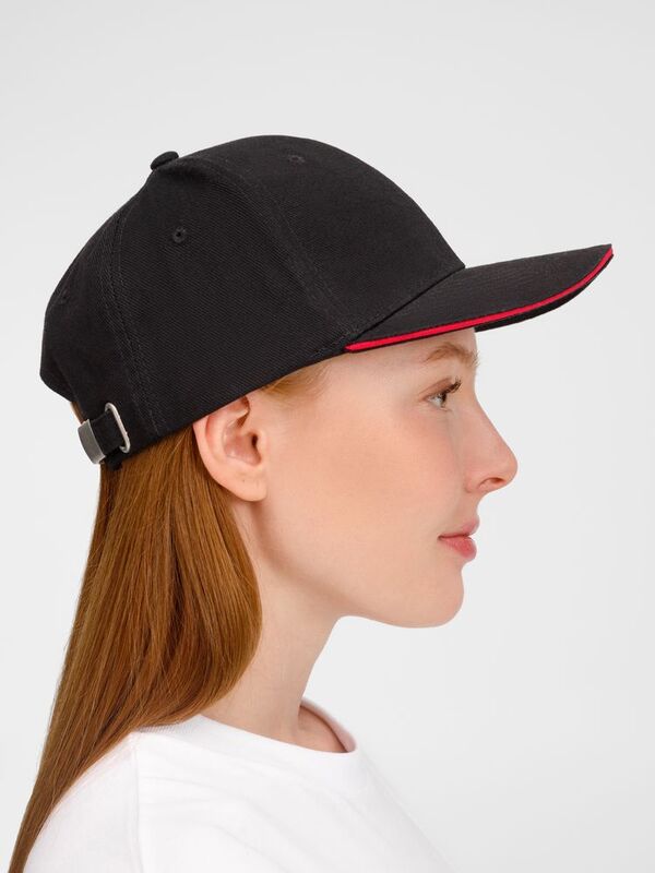 Бейсболка Buffalo, черная с красным арт.6404.35