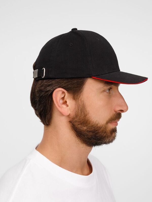 Бейсболка Buffalo, черная с красным арт.6404.35