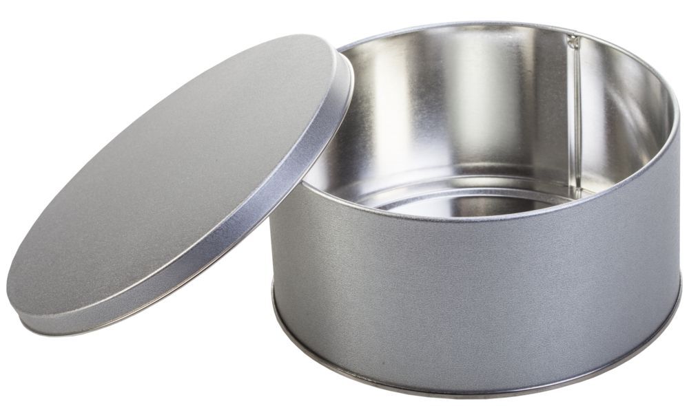 Коробка Pragmax M, круглая, серебристая арт.5585