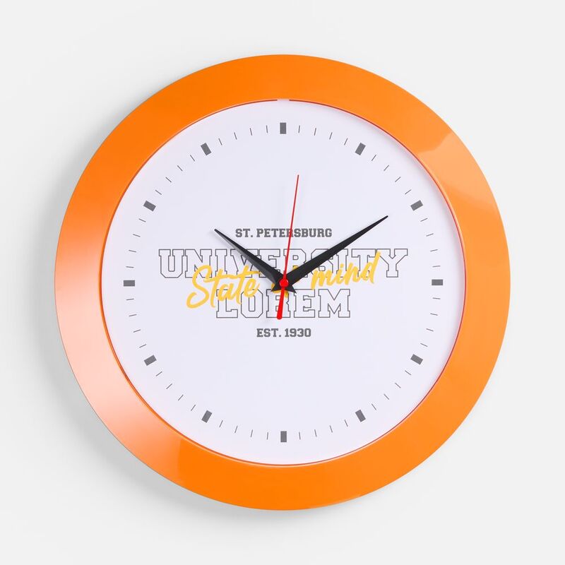 Часы настенные Vivid Large, оранжевые арт.5590.20
