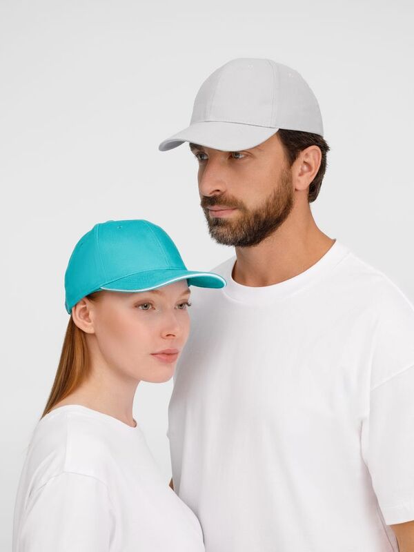 Бейсболка Buffalo, бирюзовая с белым арт.6404.41