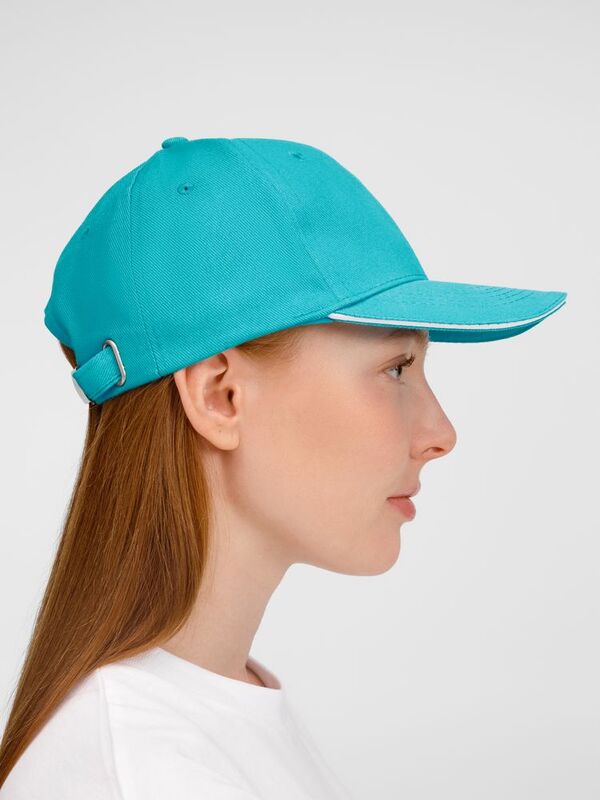Бейсболка Buffalo, бирюзовая с белым арт.6404.41