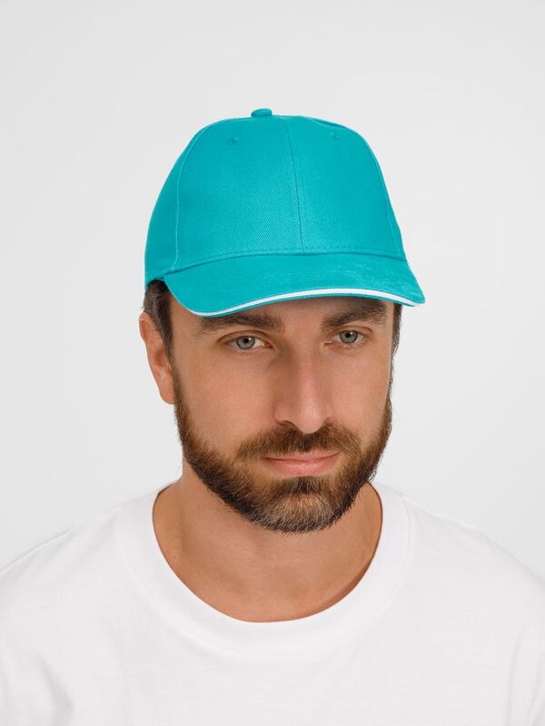 Бейсболка Buffalo, бирюзовая с белым арт.6404.41