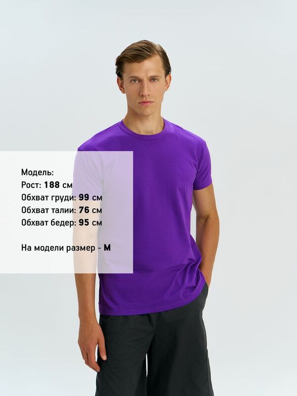 Футболка унисекс Regent 150, темно-фиолетовая арт.1376.78