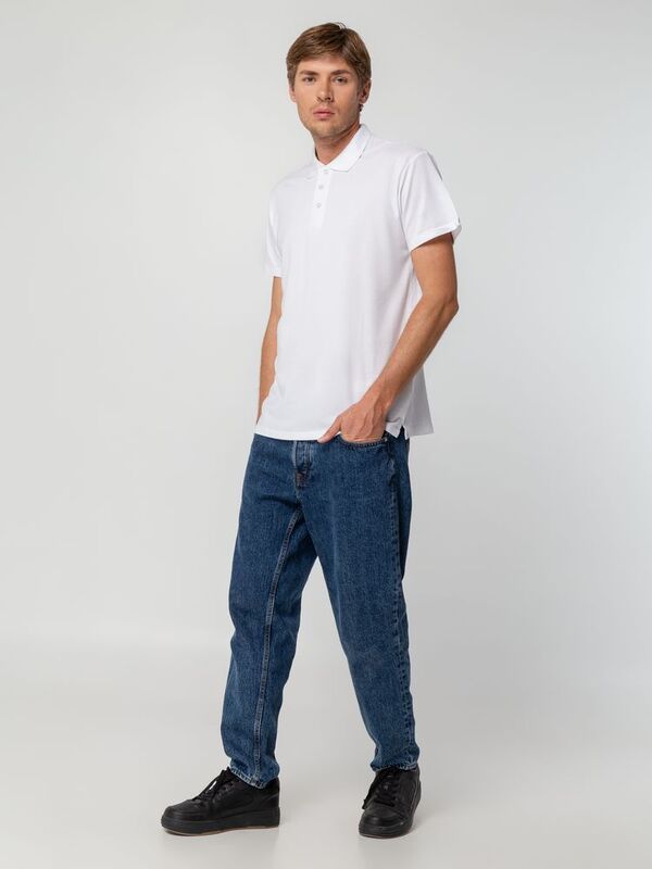 Рубашка поло мужская Spring 210, зеленое яблоко арт.1898.94