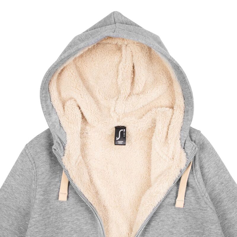 Толстовка унисекс на молнии Sherpa 280, серый меланж арт.5974.10