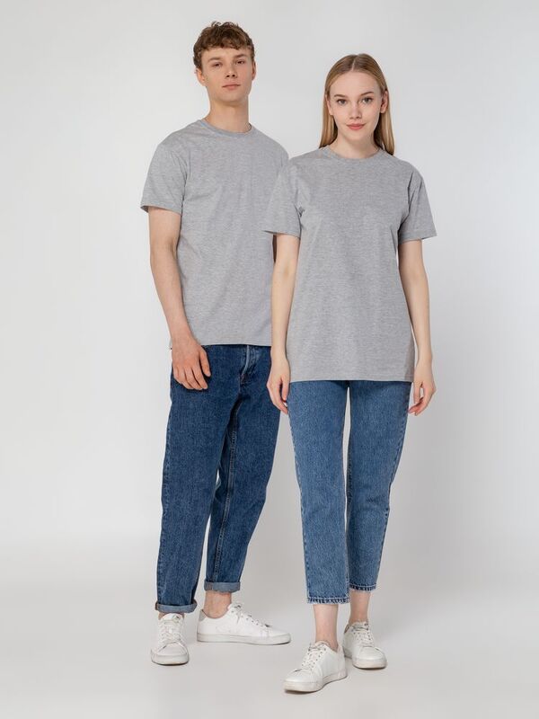 Футболка унисекс T-Bolka 160, серый меланж арт.6140.11