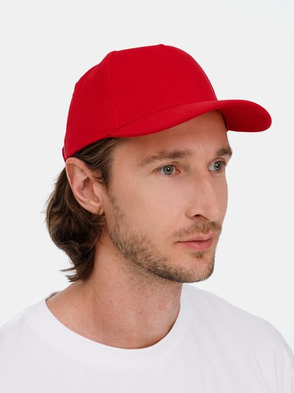 Бейсболка Long Beach, красная арт.6538.50